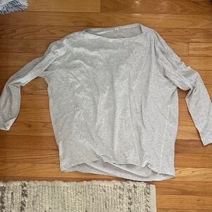 lululemon athletica Light Gray Long Sleeve Top
